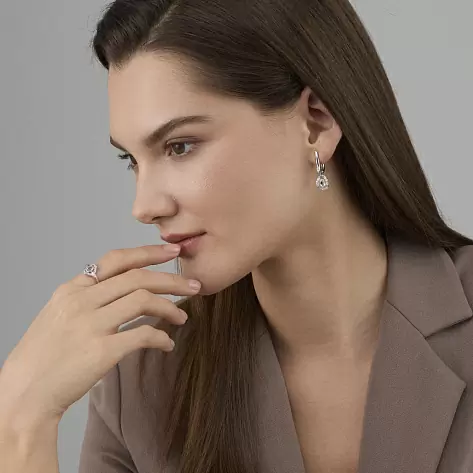 Серьги подвесные 02-4849.00ГХ-00 серебро
