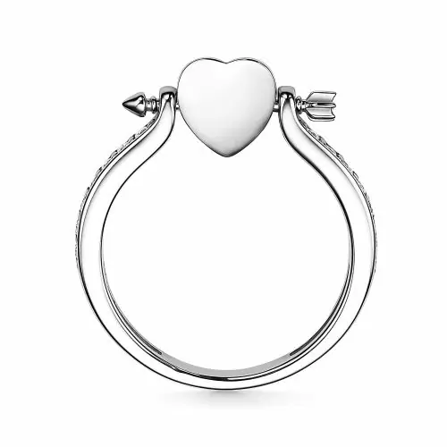 Кольцо 01-3891.00КЦ-00 серебро Сердце_1