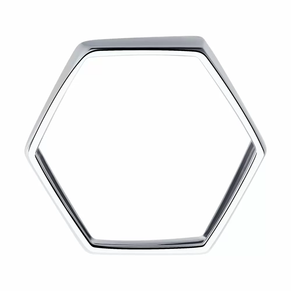 Кольцо 94013214 серебро Геометрия_1