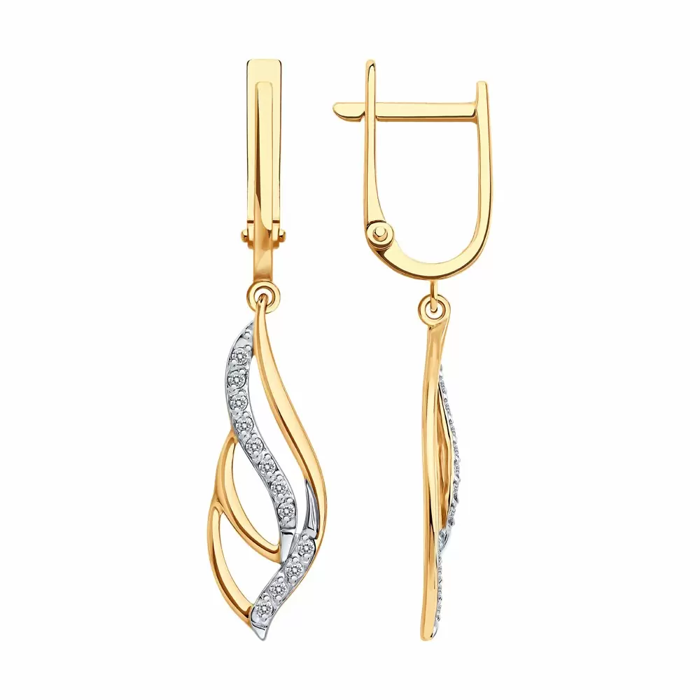 Серьги подвесные 0200871 золото_0