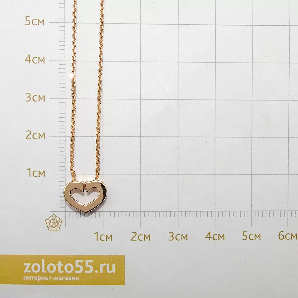 Колье 21542 золото Сердце
