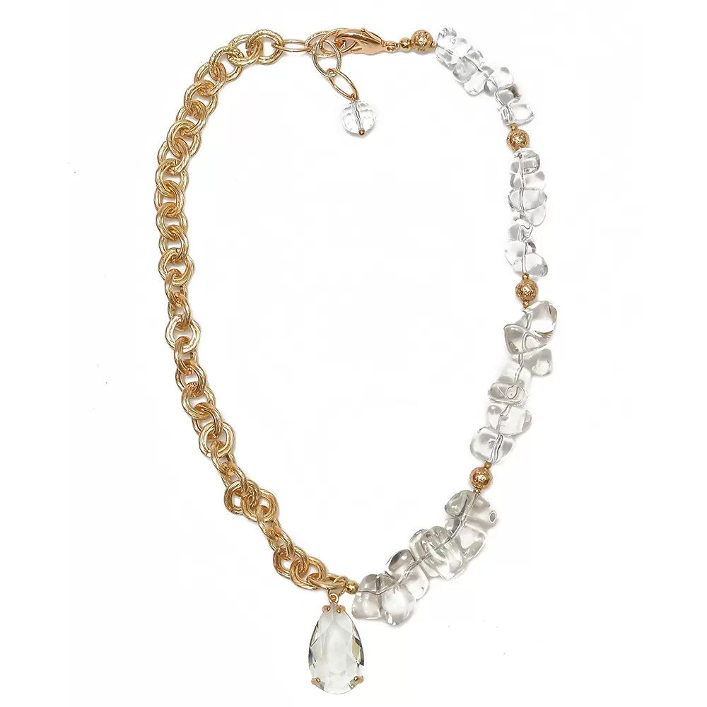 Бусы т400 бел ювелирный сплав ослепительный мир