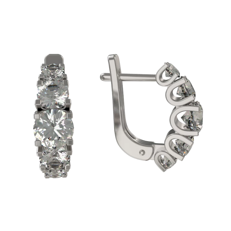 Серьги дорожка 1028862-01210 серебро Дорожка