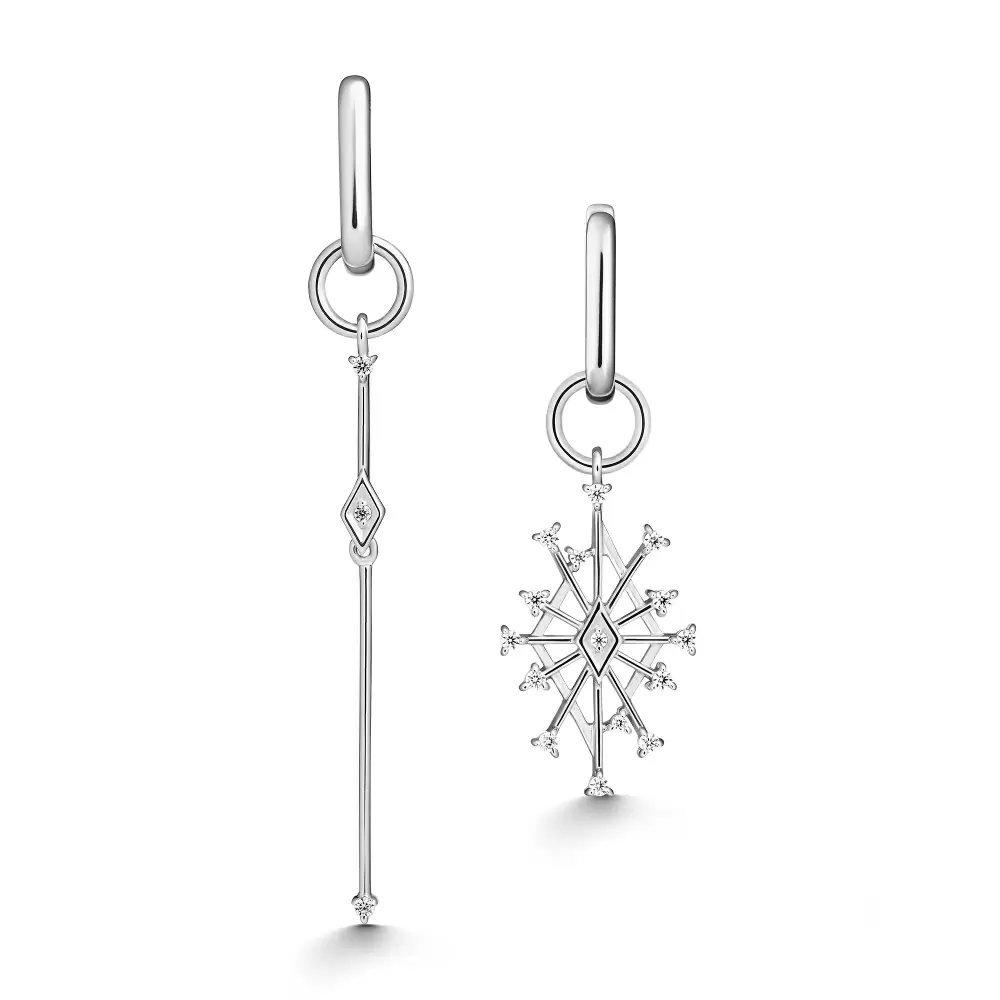 Серьги подвесные 02-5604.00КЦ-00 серебро
