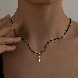 Колье 83070020 серебро Крыло_1