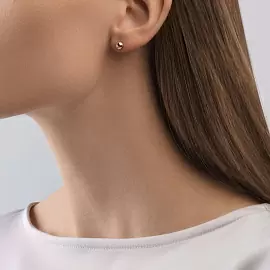 Серьги пусеты 026748 золото Шар_1