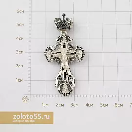 Крест христианский 355960-60 серебро Николай Чудотворец и Божья Матерь Семистрельная_2
