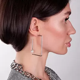 Серьги MR-22.12-192 ювелирный сплав Прямоугольник_1