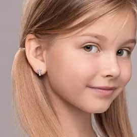 Серьги 94026033 серебро Цветок_1