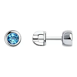 Серьги пусеты 94022235 серебро_0