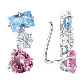 Серьги каффы 94026911 серебро_0