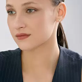 Серьги продевки 0200692 золото Бабочка_1