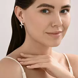 Серьги 51-122-02967-1 золото змея_2