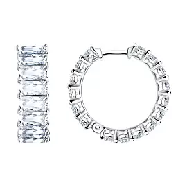 Серьги дорожка 94025316 серебро Колечки_0