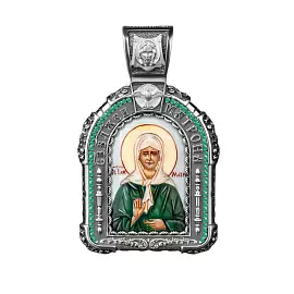 Подвеска религиозная христианская ладанка 547910-63 серебро Святая Матрона _0