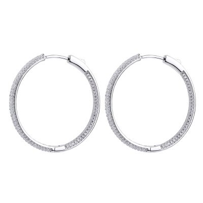 Серьги конго MAE32 серебро