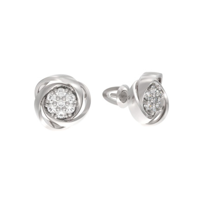 Серьги пусеты 1043322-01110 серебро