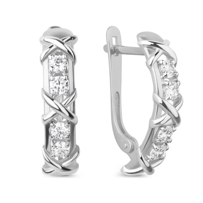 Серьги 023182-3101 золото Тиффани Х