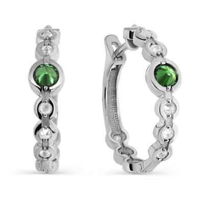 Серьги конго 12-538-0100 серебро