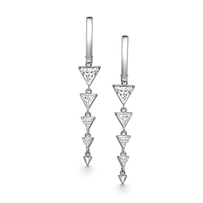 Серьги подвесные 02-4754.00КЦ-00 серебро