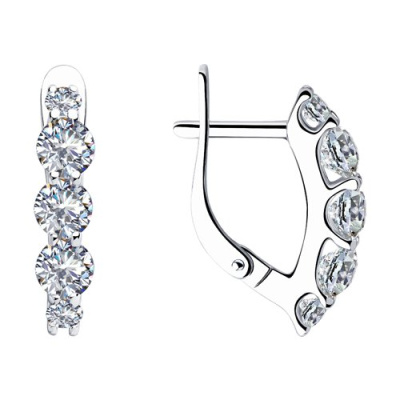 Серьги дорожка 94023498 серебро Дорожка