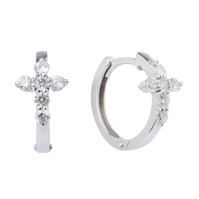 Серьги конго 12064-220 золото Крест
