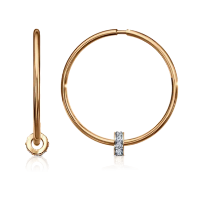 Серьги конго С132-1390-20.0 золото