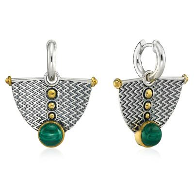 Серьги подвесные ER021564MLC-CRD-M серебро