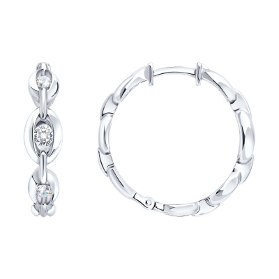 Серьги дорожка 94027343 серебро Мессика