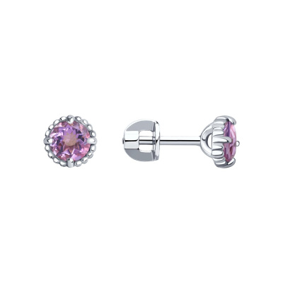 Серьги пусеты 92022388 серебро