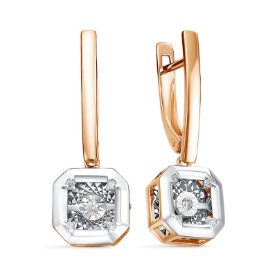 Серьги подвесные С3129-120 золото