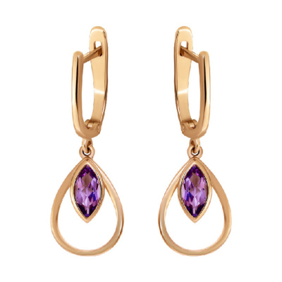 Серьги подвесные 1049372-11220-A золото