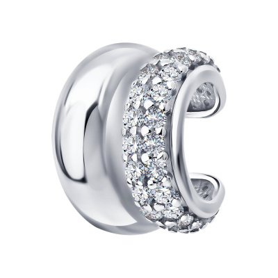 Серьги кафф 94170465 серебро