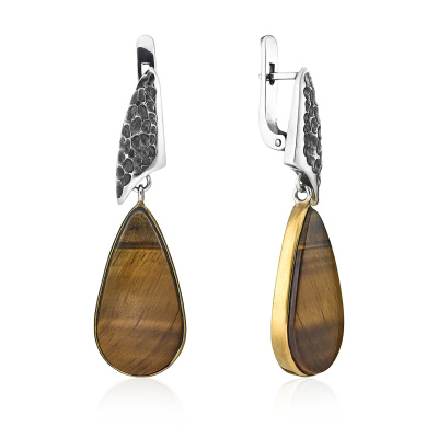 Серьги подвесные ER041536TEY-COV-L серебро