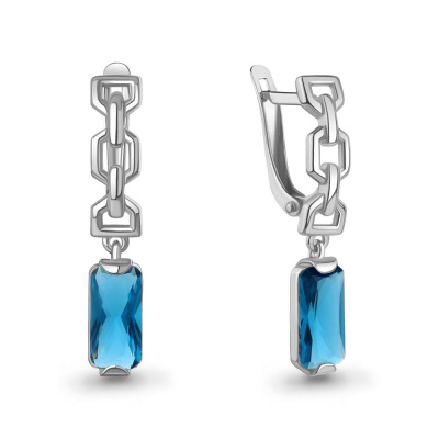 Серьги подвесные 45009393.5 серебро