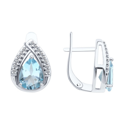 Серьги 92023141 серебро