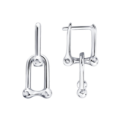 Серьги подвесные 94027637-91 серебро Тиффани