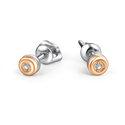 Серьги пусеты 02-1581.000Б-00 серебро