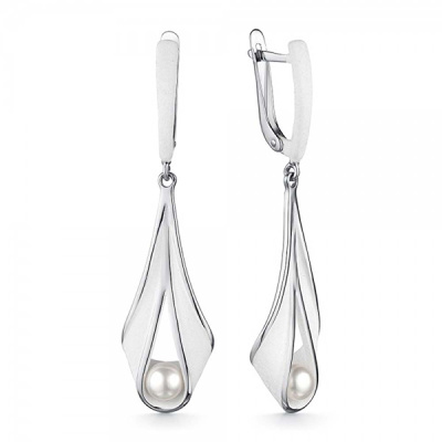 Серьги подвесные 52854S1W серебро
