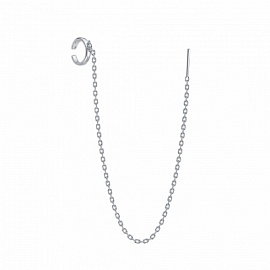 Серьги кафф СКФ1539В серебро Каффа+пусета