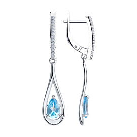 Серьги подвесные 94-321-00526-1 серебро