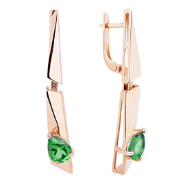 Серьги подвесные 9056-2 тур золото