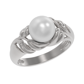 Кольцо 1039171-01250-2S серебро Лист