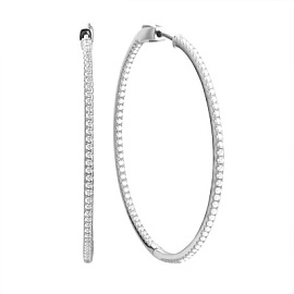 Серьги конго CZ-E04451-X-W-X-X-W серебро Дорожка