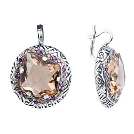 Серьги подвесные 4031с серебро