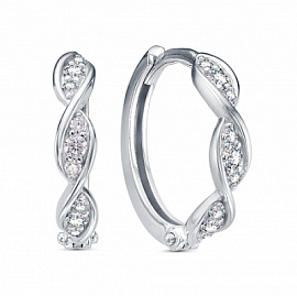 Серьги конго СКЛ1451В серебро