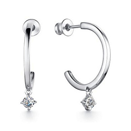 Серьги конго 02-2474.00СВ-00 серебро