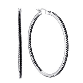 Серьги конго CZ-E02947-X-WB-X-X-B серебро Дорожка