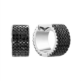 Серьги конго SL-E00904-X-WB-X-X-B серебро