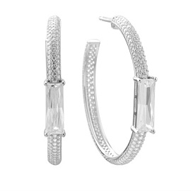 Серьги конго CZ-E03576-X-W-W-X-W серебро Дорожка
